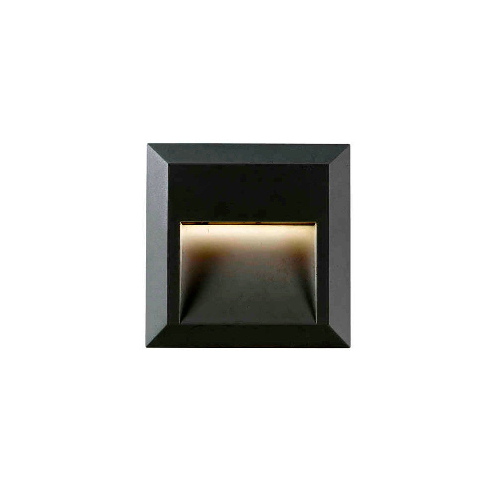 Prima Black or Silver 1W 4000K IP65 Square Step Light