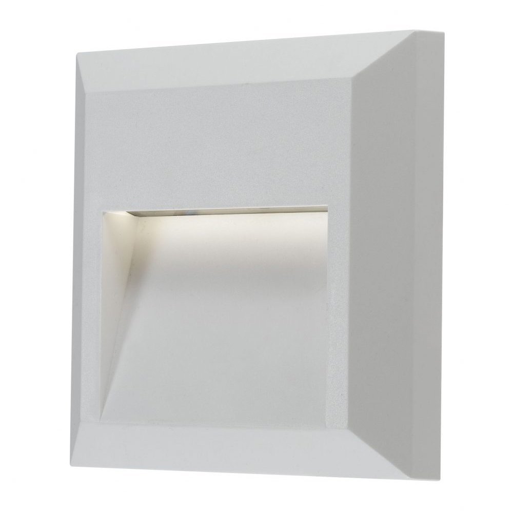 Prima IP65 1 Watt Square Exterior Light in Silver