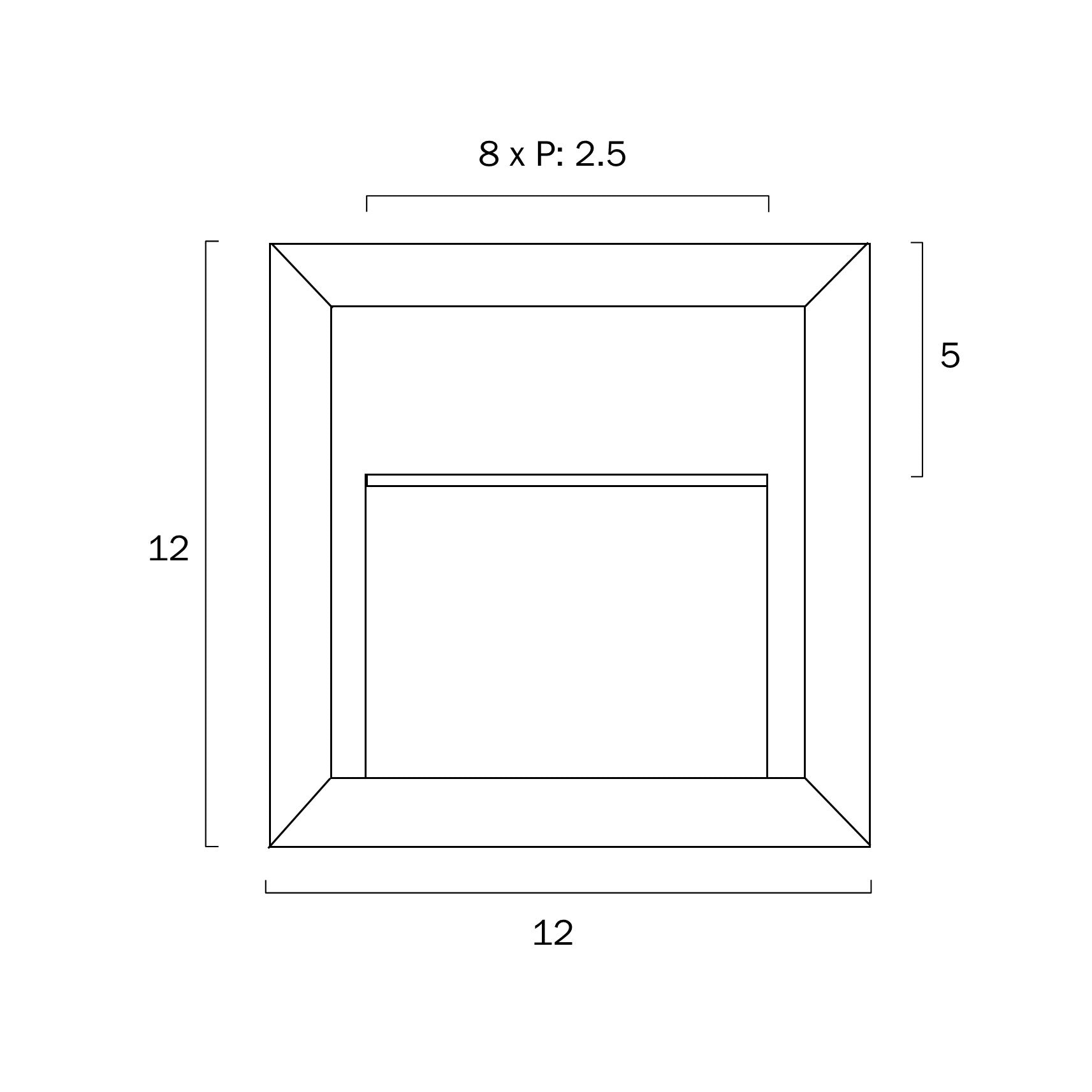 Prima Black or Silver 1W 4000K IP65 Square Step Light