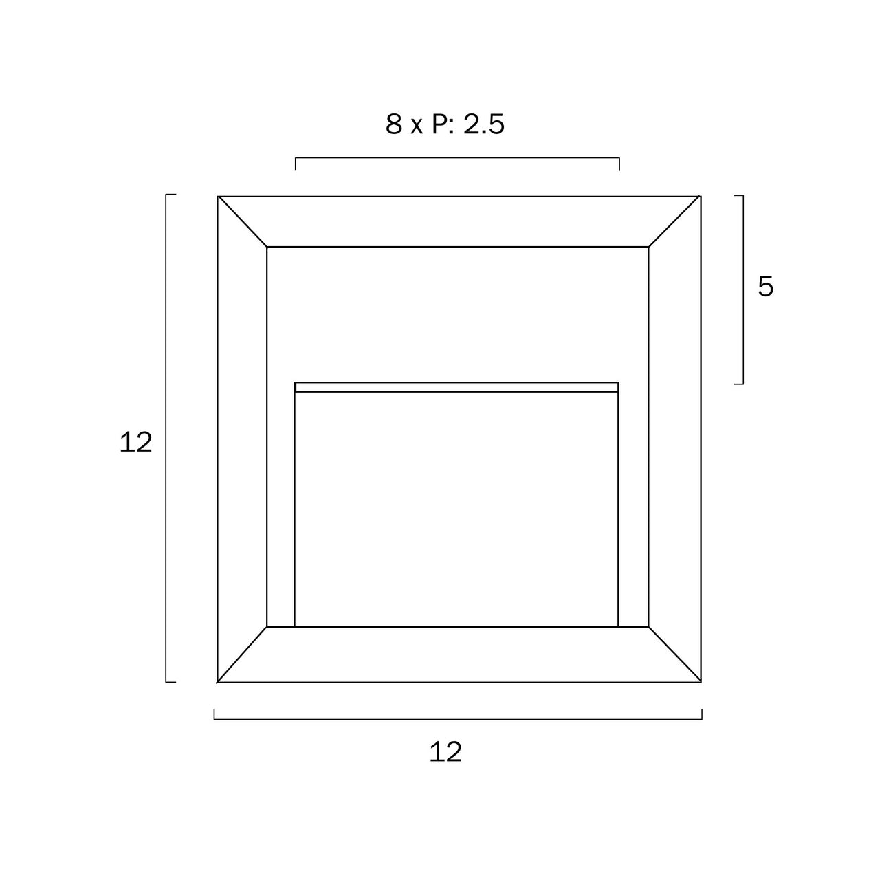 Prima Black or Silver 1W 4000K IP65 Square Step Light