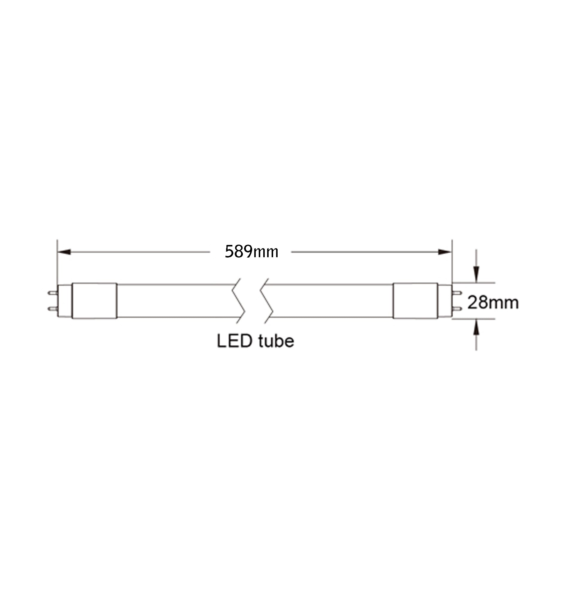 T8 2FT LED Tube Light (9W)
