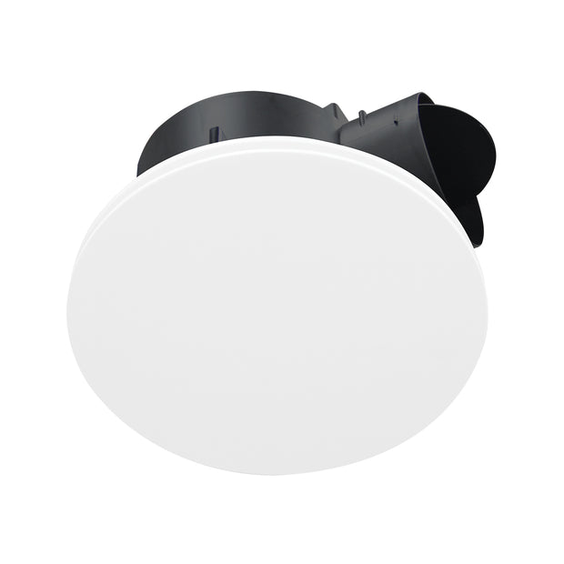 AIRBUS DC 200 - Energy Saving DC Exhaust Fan -White, round, low sheen fascia, Speed Control, 24/7, standard or run on timer modes