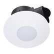 AIRBUS DC 250- DC Exhaust Fan -14w Tri Colour LED Panel -White, round, low sheen fascia, Speed Control, 24/7, standard or run on timer modes