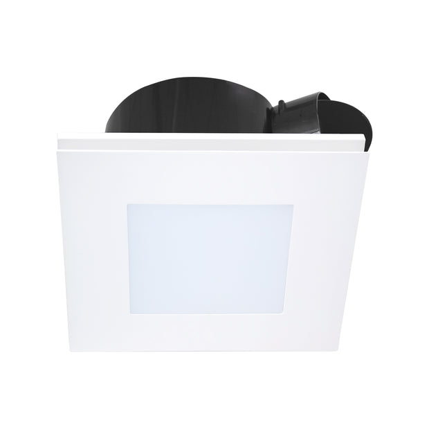 AIRBUS 250 - Premium Quality AC Side Ducted Exhaust Fan -14w Tri Colour LED Panel -White, square, low sheen, rotational fascia
