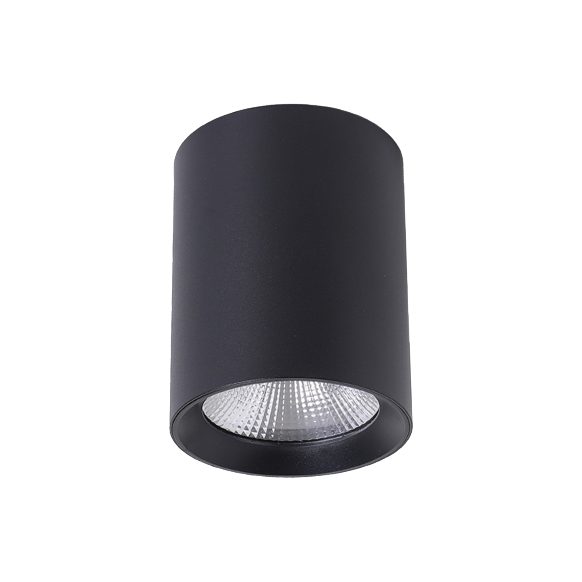 Paco 15W 120mm dia Tricolour LED Surface Mounted Downlight Black