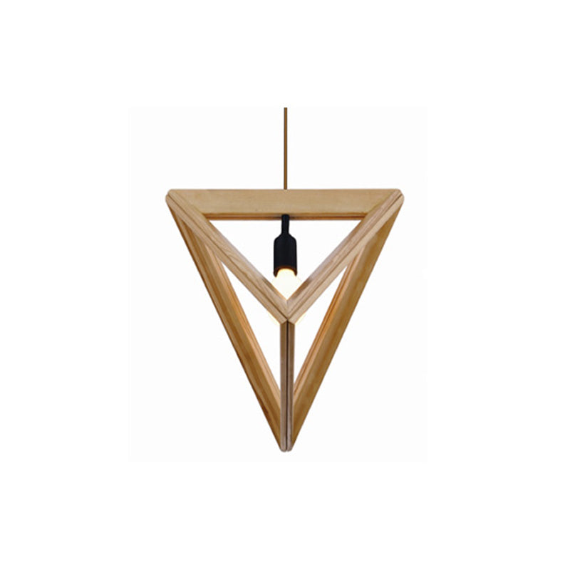 Pyramid Wooden Pendant Light