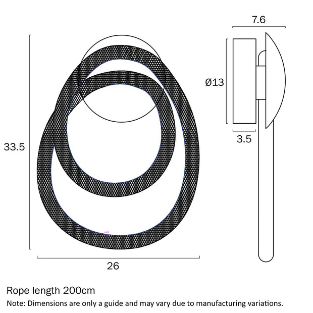 Rafi Gun Metal 40W 3000K Wall Light