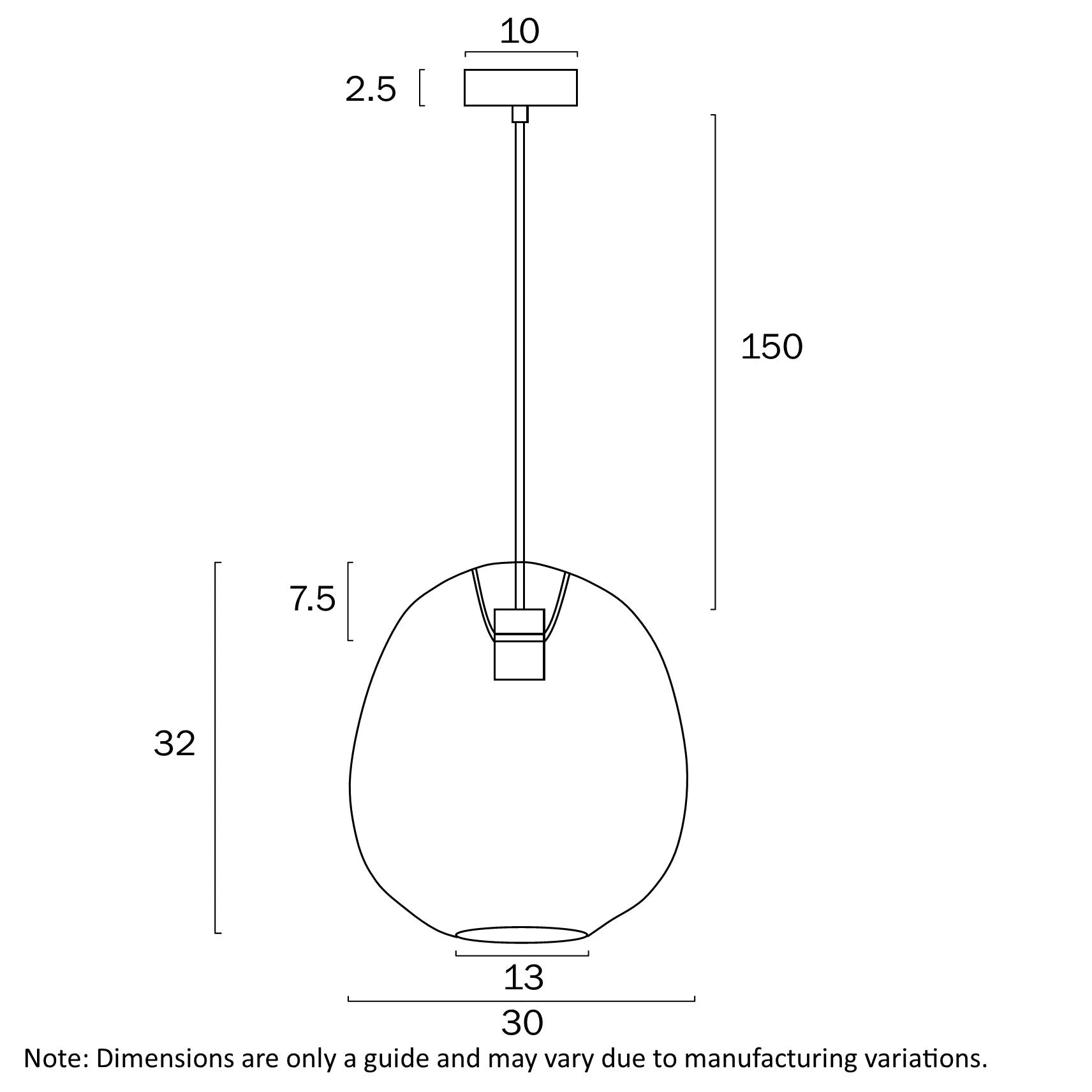 Rana 30 Natural, Brown or Black Rattan Pendant