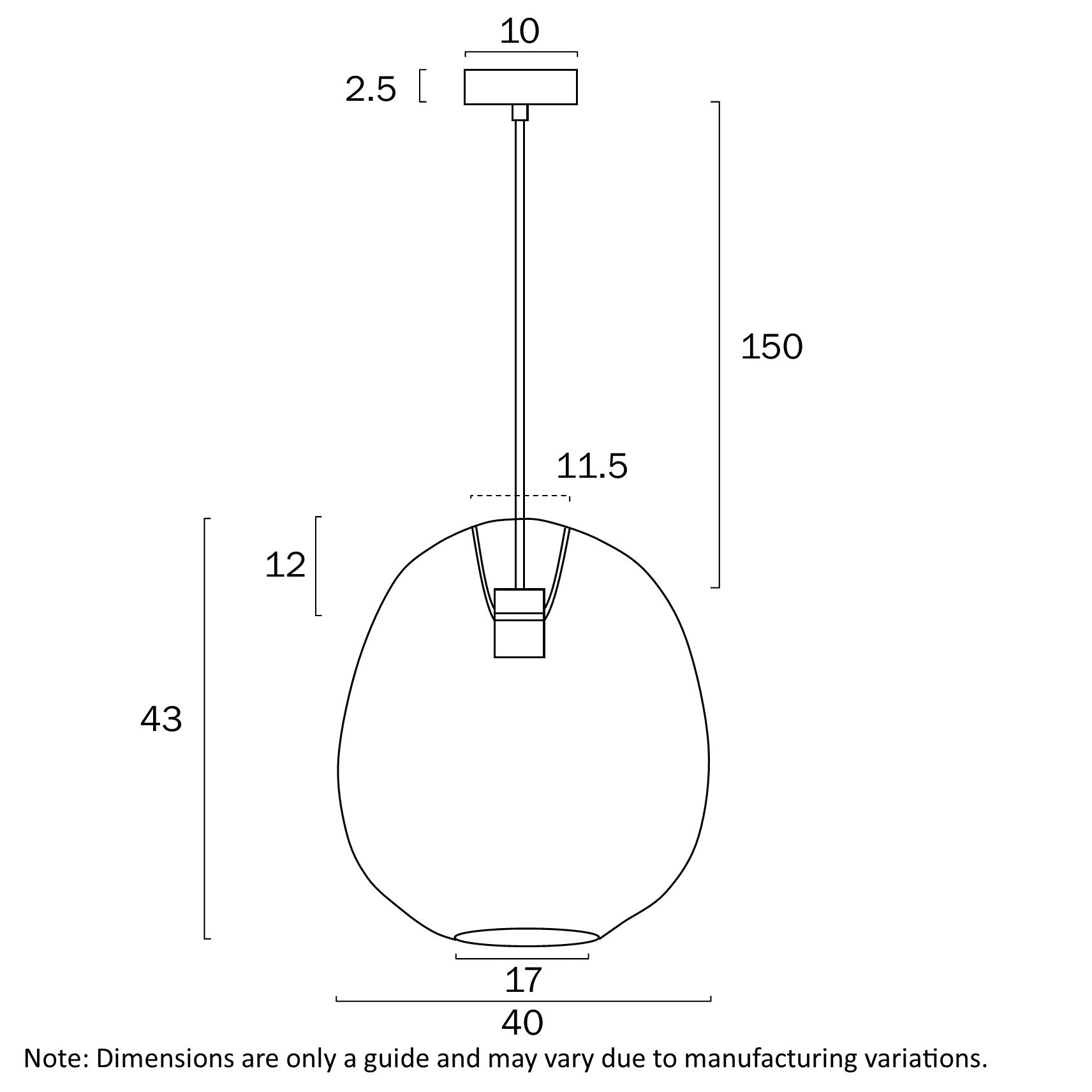 Rana 40 Natural, Brown or Black Rattan Pendant