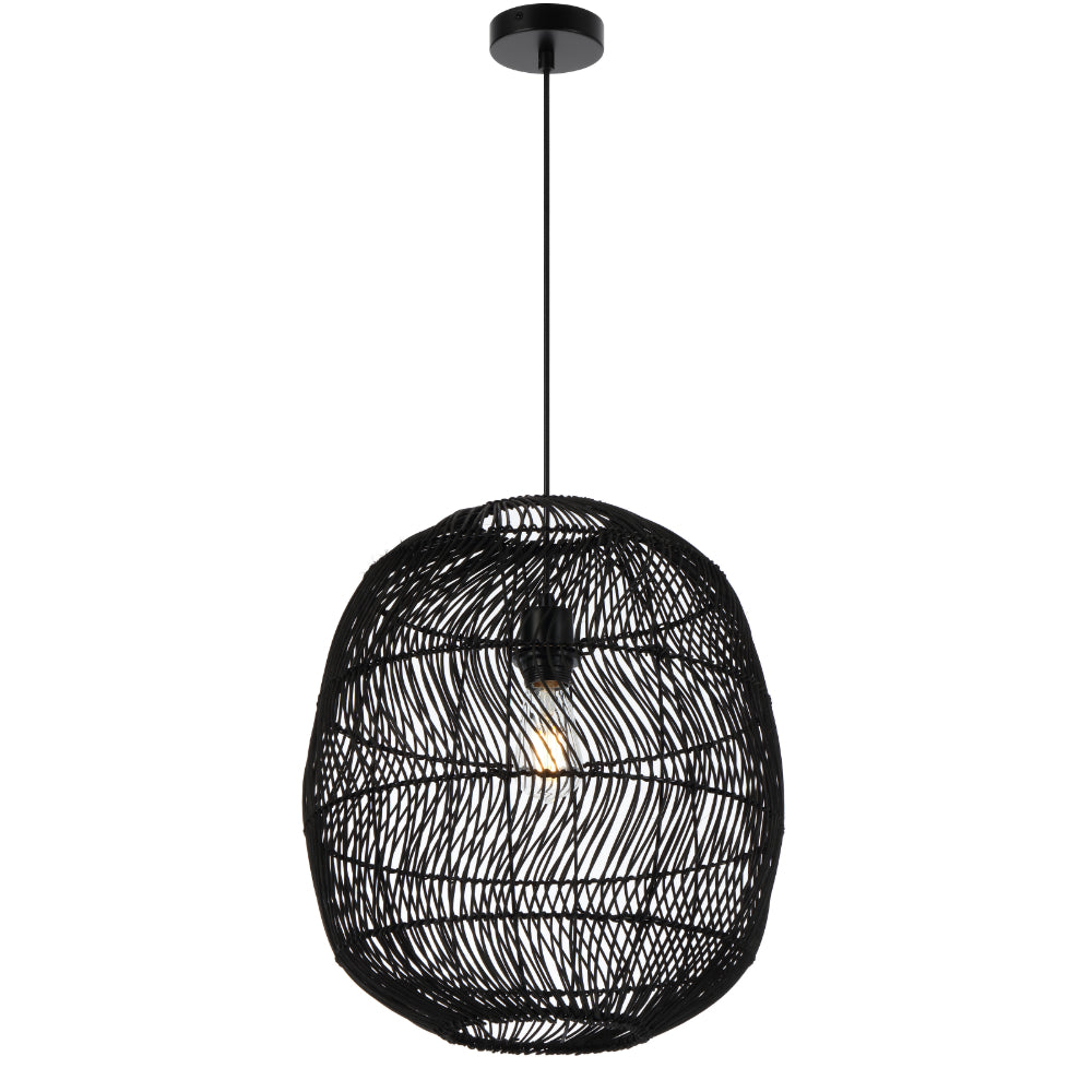Rana 40 Natural, Brown or Black Rattan Pendant