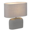 Reano White Terrazzo with Ivory or Grey Concrete with Grey Table Lamp