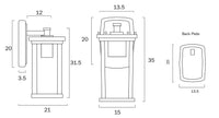 Reese 180 Black IP43 Exterior Wall Light