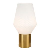 Thumbnail for Rene Table Lamp in Antique Gold with Matt Opal Glass Shade