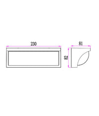 Thumbnail for REPISATRI: Exterior LED Tri-CCT Curved Wedge Surface Mounted Wall Lights IP65