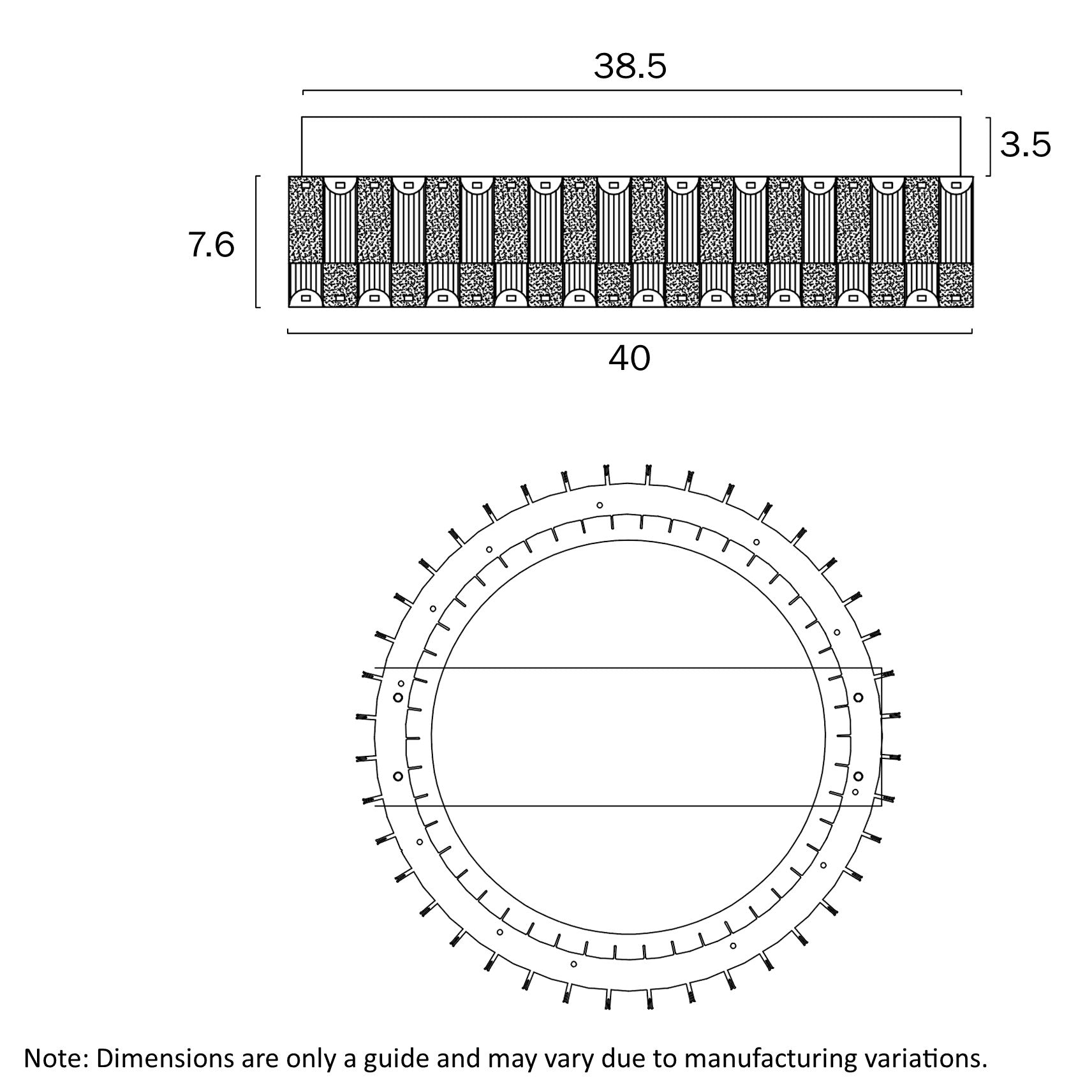 Rias Gold or Chrome 30W CCT 40cm Close to Ceiling with Remote