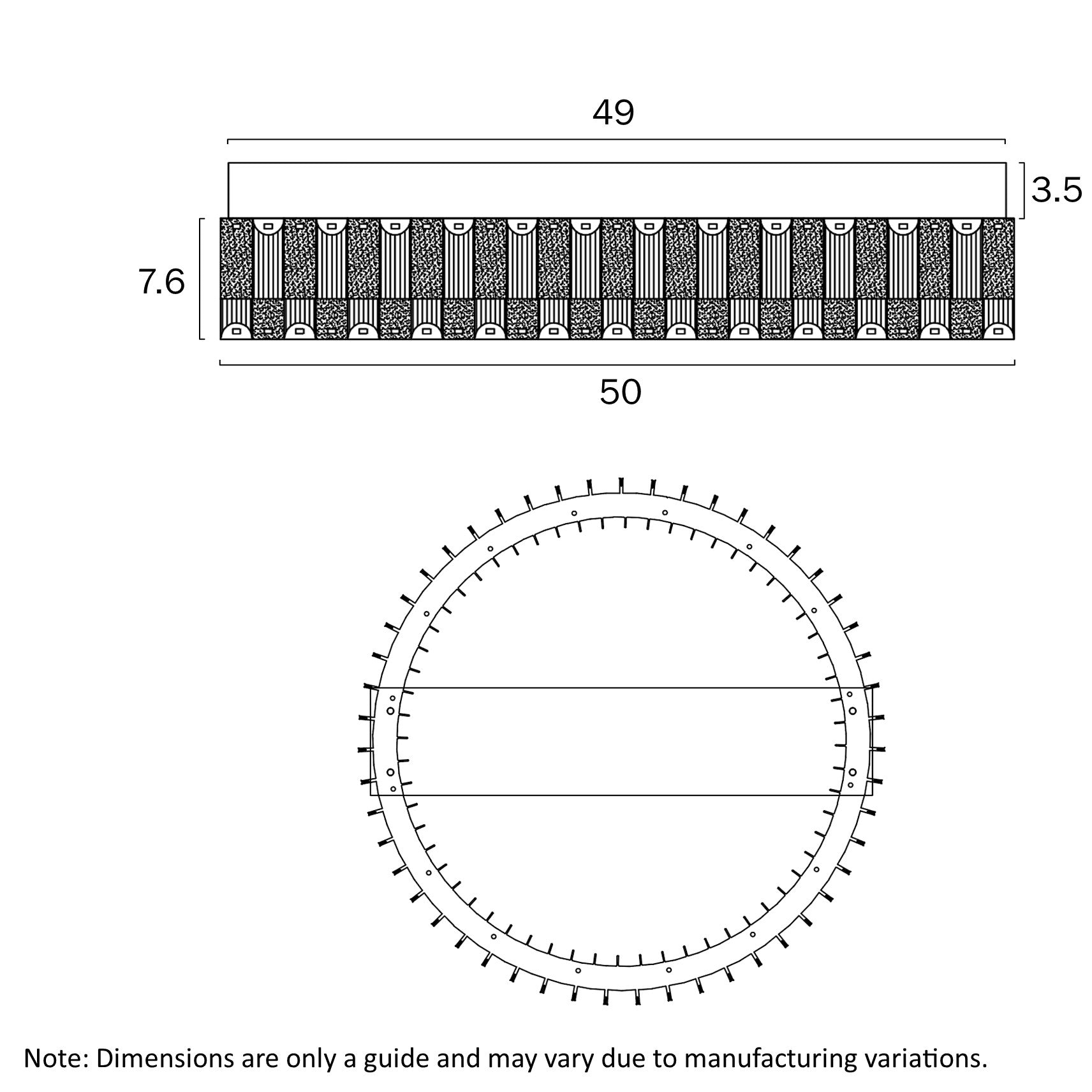 Rias Gold or Chrome 40W CCT 50cm Close to Ceiling with Remote