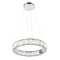 Thumbnail for Rias Gold or Chrome 40W CCT 1 Tier Pendant with Remote