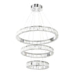 Rias Gold or Chrome 150W CCT 3 Tier Pendant with Remote