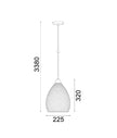 RICTUS: Bohemian Glass with Quadrilateral Segments Ellipse Shape Pendant Lights