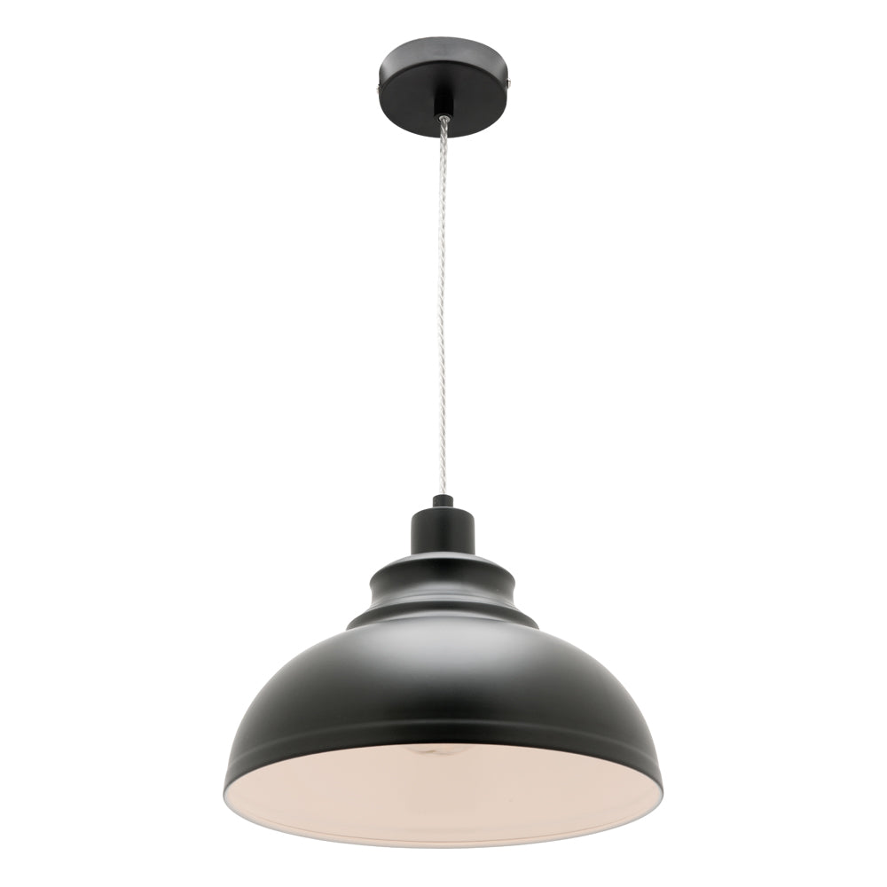 Risto 1 Light Pendant Black