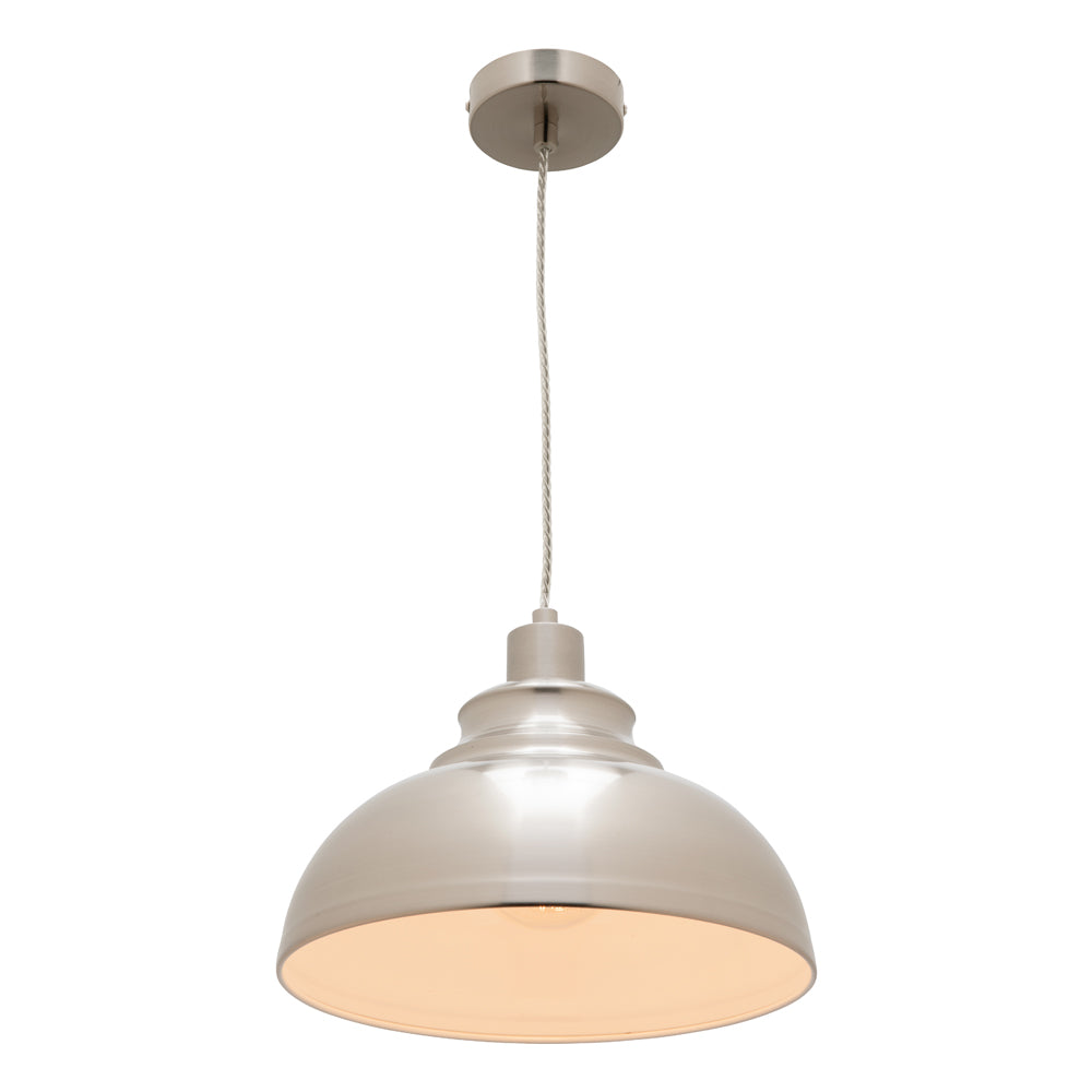 Risto 1 Light Pendant Satin Chrome