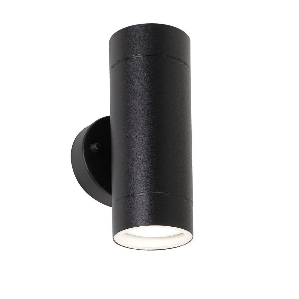 Riva IP44 Up and Down GU10 Exterior Wall Light in Black