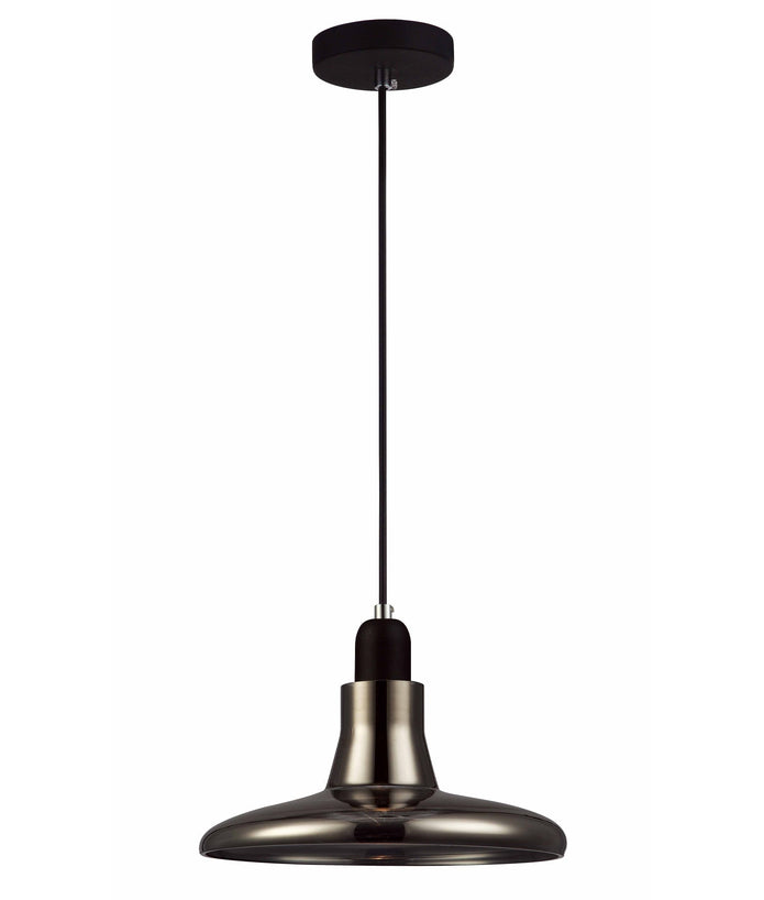 RIVERINA: GU10 Smokey Black Martini Glass Pendant Light