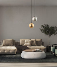 Thumbnail for ROCHE: Interior Wine Glass Shape Matte Gold / Chrome Glass Pendant Lights
