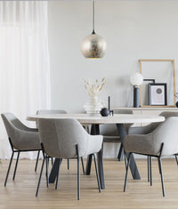 Thumbnail for ROCHE: Interior Wine Glass Shape Matte Gold / Chrome Glass Pendant Lights