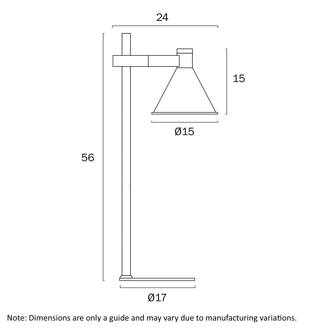 Rosner Black or White GU10 Table Lamp
