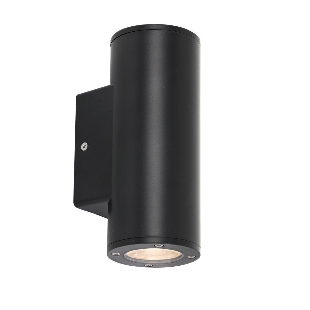 Rvin IP54 Up and Down GU10 Wall Light in Black