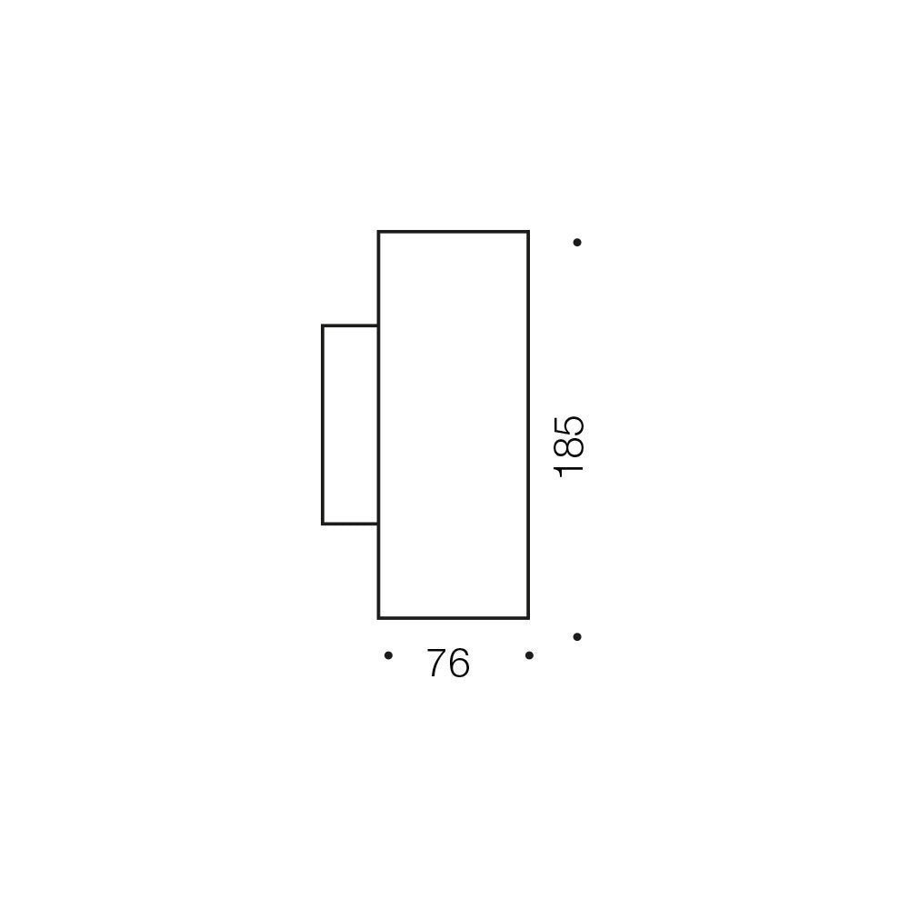 Rvin IP54 Up and Down GU10 Wall Light in Black