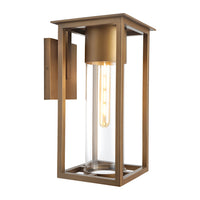 Thumbnail for Ryde 1 Light Exterior Wall Light Aged Brass