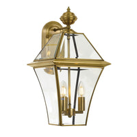 Thumbnail for Rye Large IP44 Exterior Wall Light in Antique Brass