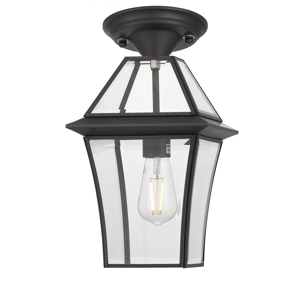 Rye 200mm IP44 E27 Black Exterior Pendant Light