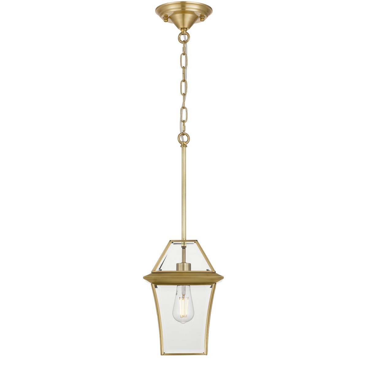 Rye 200mm IP44 E27 Brass Exterior Pendant Light