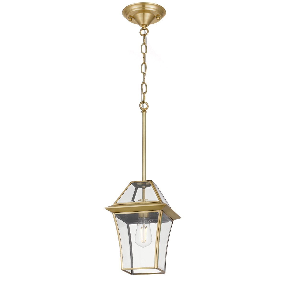 Rye 200mm IP44 E27 Brass Exterior Pendant Light