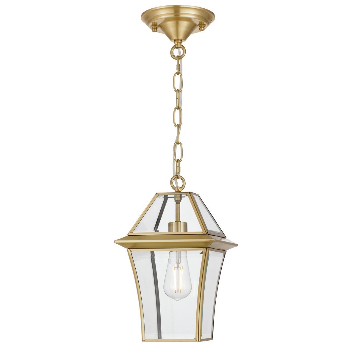 Rye 200mm IP44 E27 Brass Exterior Pendant Light