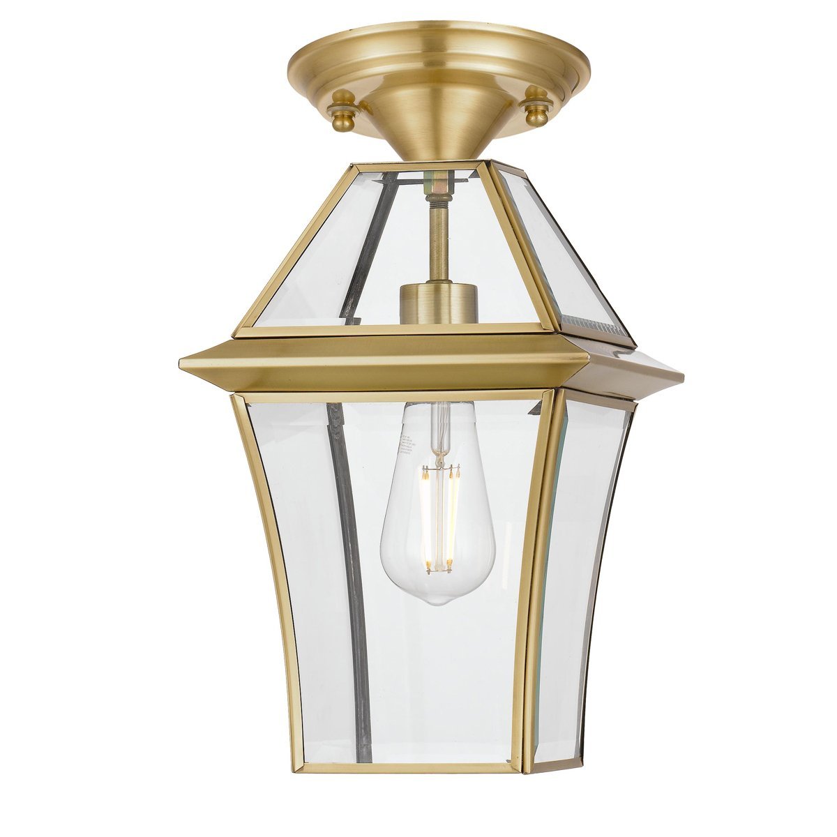 Rye 200mm IP44 E27 Brass Exterior Pendant Light