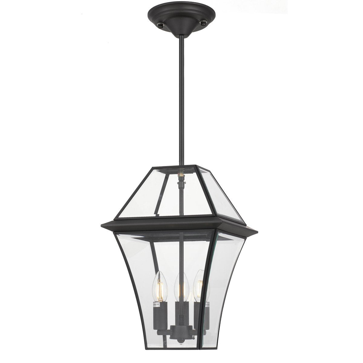 Rye 270mm IP44 E27 Black Exterior Pendant Light