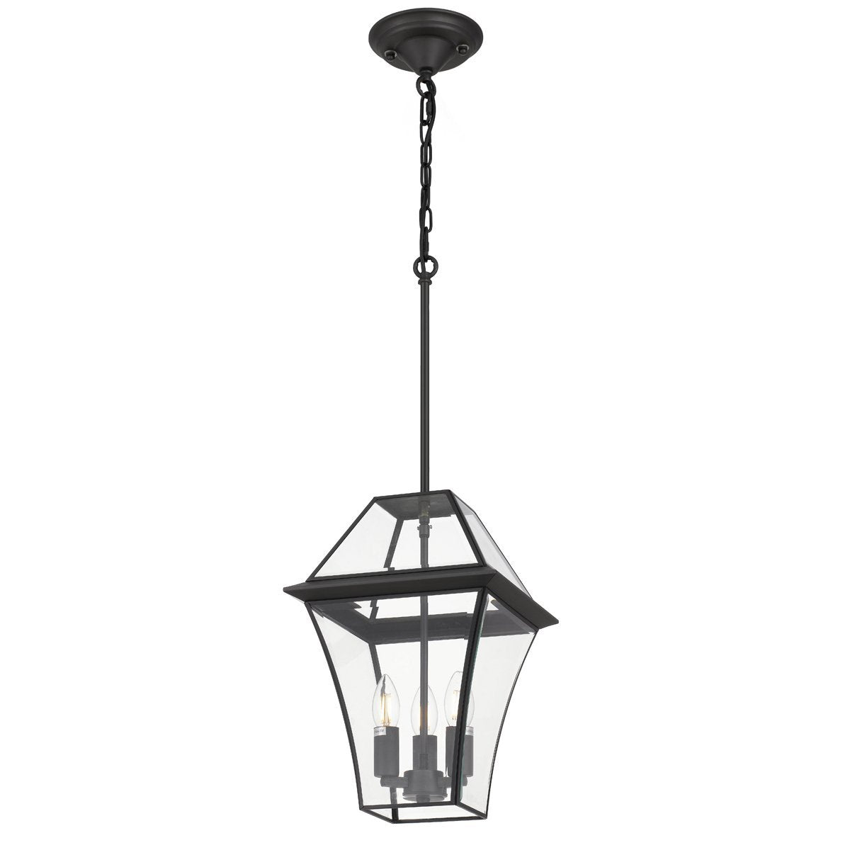 Rye 270mm IP44 E27 Black Exterior Pendant Light