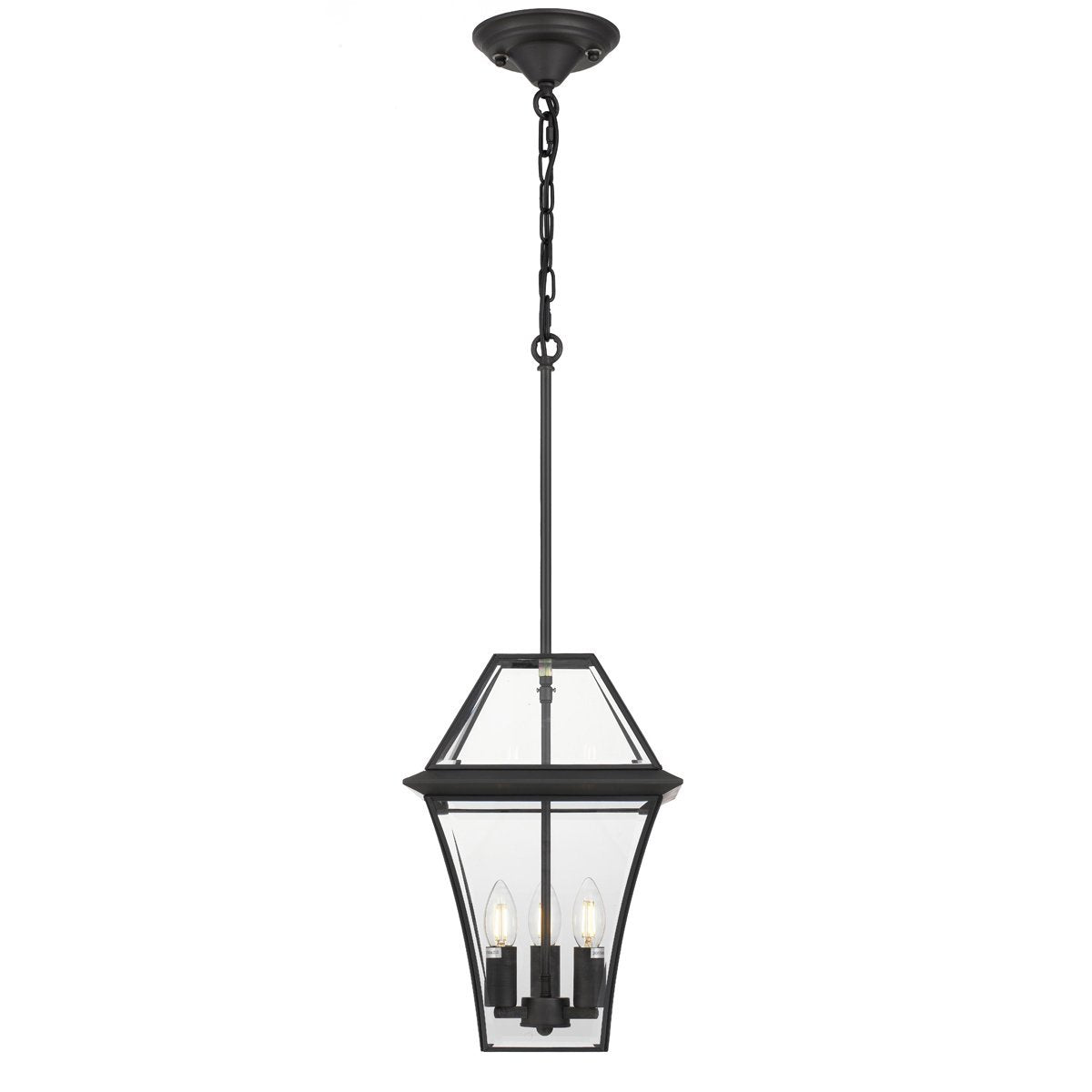 Rye 270mm IP44 E27 Black Exterior Pendant Light