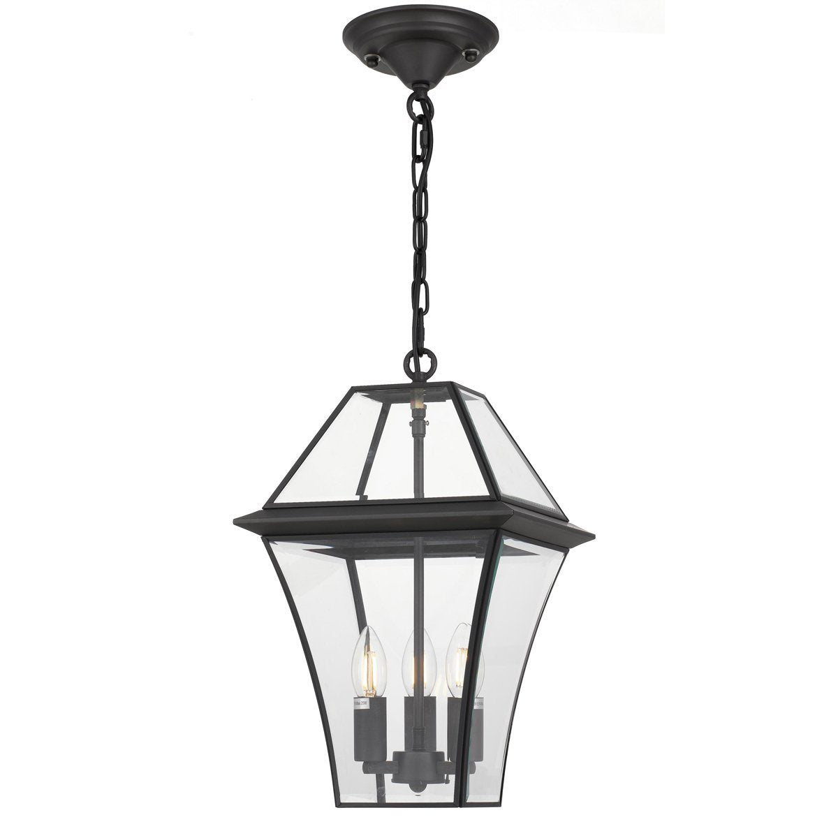 Rye 270mm IP44 E27 Black Exterior Pendant Light