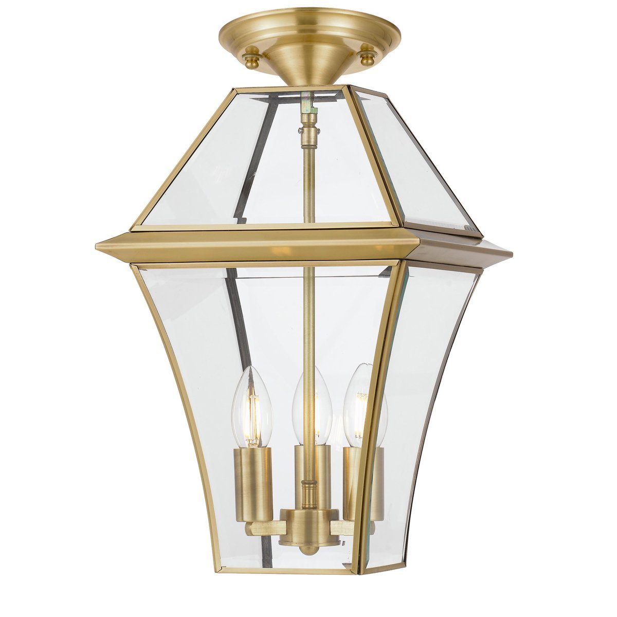 Rye 275mm IP44 E27 Brass Exterior Pendant Light