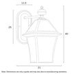 Rye 20 Brass or Black IP43 Exterior Wall Light
