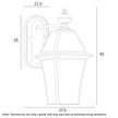 Rye 27 Brass or Black IP43 3 Light Exterior Wall Light