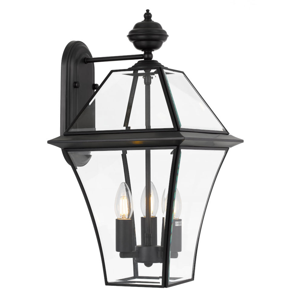 Rye 27 Brass or Black IP43 3 Light Exterior Wall Light