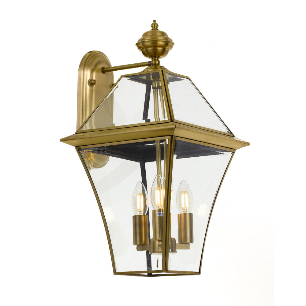RYE 27 SOLID BRAS EXTERIOR WALL LIGHT