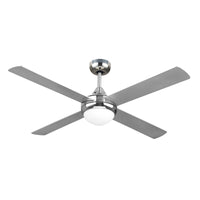 Thumbnail for Revolve 48'' Ceiling Fan Brushed Chrome 2xE27 Light - REV48BL