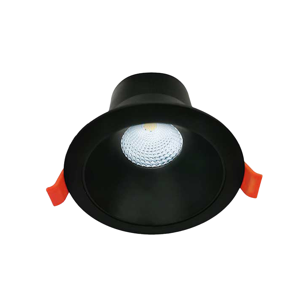 Rex 9W Tricolour LED Downlight Matt Black